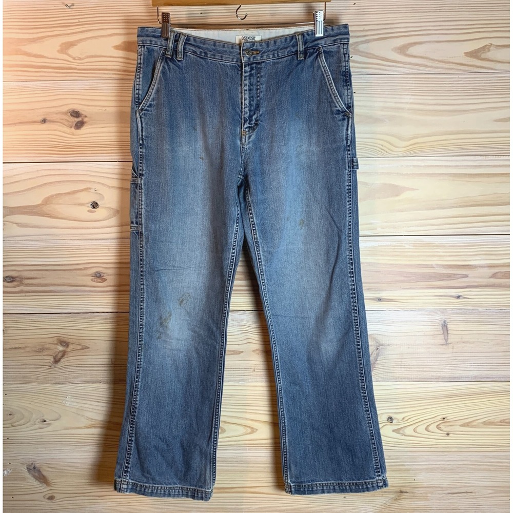Vtg Oshkosh Jeans Adult 33x30 Utility Carpenter Baggy Grunge Skater Sz 12